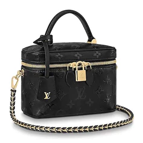 lv vanity bag black|louis vuitton canvas monogram bags.